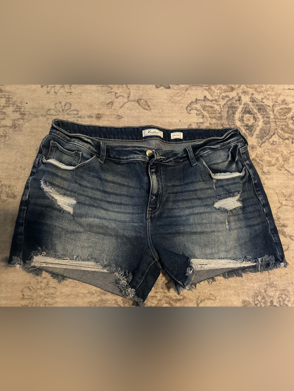 KanCan Signature Mid Short - Dark Blue Denim